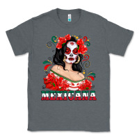 Charcoal Heather Mexicana with Skull Girl Classic Tee - texasbilliewilder