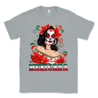Heather Grey Mexicana with Skull Girl Classic Tee - texasbilliewilder
