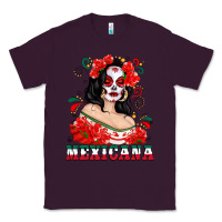 Plum Mexicana with Skull Girl Classic Tee - texasbilliewilder