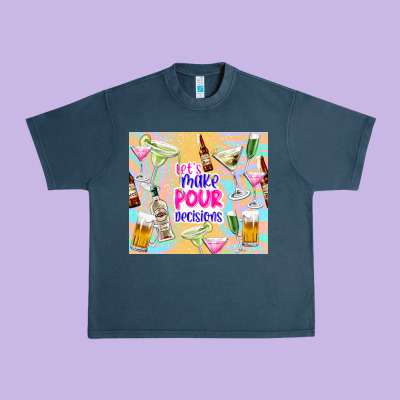 Let's Make Pour Decisions Urban Heavy Tee Designed By Tumblerdesignbyshophia