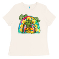 Bone pineapple rainbow Ladies Tee - BarkalooDesign