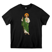 Black san judas Heavy Core Tee - JahusDesignShop