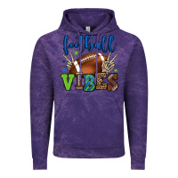 Cloud Purple Football vibes green and blue Vintage Hoodie - HowdyJamesFarm