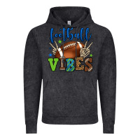 Vintage Black Football vibes green and blue Vintage Hoodie - HowdyJamesFarm