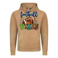 Football Vibes Green And Blue Vintage Hoodie | Teevron