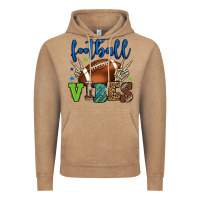 Vintage Coffee Football vibes green and blue Vintage Hoodie - HowdyJamesFarm