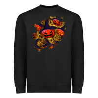 Black halloween pumpkin patch  2 Heavyweight Sweatshirt - BundleAndBundleShop