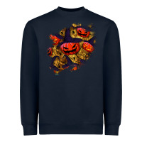 Navy halloween pumpkin patch  2 Heavyweight Sweatshirt - BundleAndBundleShop