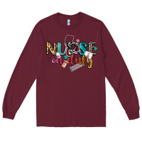 Burgundy Nurse on duty Long Sleeve Tee - CowGirlArtShop