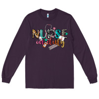 Plum Nurse on duty Long Sleeve Tee - CowGirlArtShop
