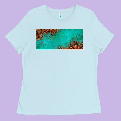 Tooled Leather Turquoise Glitter 11oz Mug Ladies Tee Designed By Jasminsmagicworld