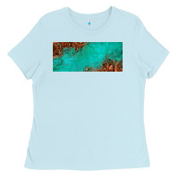 Baby Blue tooled leather turquoise glitter 11oz mug Ladies Tee - Jasminsmagicworld