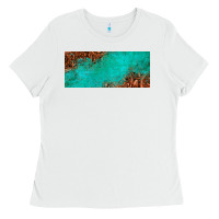 White tooled leather turquoise glitter 11oz mug Ladies Tee - Jasminsmagicworld