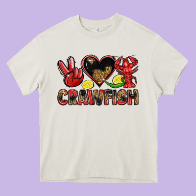 Crawfish Heavy Core Tee Designed By Lillyallendesigns
