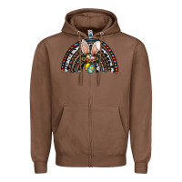 Chestnut easter rainbow Zipper Hoodie - CowhideDigitalArt