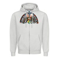Dove Grey easter rainbow Zipper Hoodie - CowhideDigitalArt