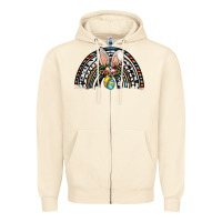 Sandshell easter rainbow Zipper Hoodie - CowhideDigitalArt