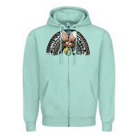Seafoam easter rainbow Zipper Hoodie - CowhideDigitalArt