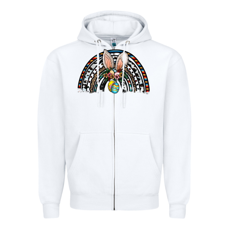 Easter Rainbow Zipper Hoodie by CowhideDigitalArt | Teevron