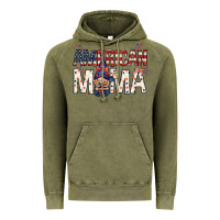 Vintage Olive American mama with gnome Mother's Day Vintage Hoodie - HowdyJamesFarm
