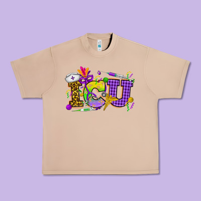 Mardi Gras Icu Nurse Urban Heavy Tee Designed By Howdyjamesfarm