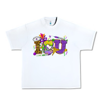 White Mardi Gras ICU Nurse Urban Heavy Tee - HowdyJamesFarm
