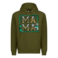 Army Green soccer mama Premium Hoodie - Jasminsmagicworld