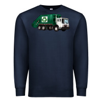 Navy recycle truck Premium Sweatshirt - Artiststas