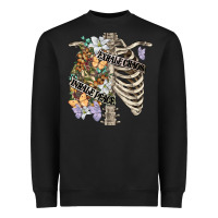 Black inhale peace exhale chaos chest Heavyweight Sweatshirt - FaDigitalArtStudio
