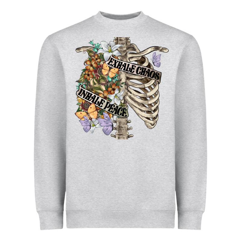 Inhale Peace Exhale Chaos Chest Heavyweight Sweatshirt by FaDigitalArtStudio | Teevron