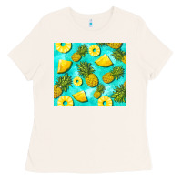 Bone blue pineapple Ladies Tee - BarkalooDesign
