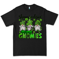 Black shamrockin' with my gnomies st patrick's day Premium Tee - Jasminsmagicworld