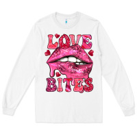 White Love bites Valentine's Day Long Sleeve Tee - HowdyJamesFarm