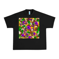 Black Mardi Gras jester had and crawfish with leopard pa Urban Heavy Tee - HowdyJamesFarm