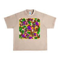 Mardi Gras Jester Had And Crawfish With Leopard Pa Urban Heavy Tee | Teevron