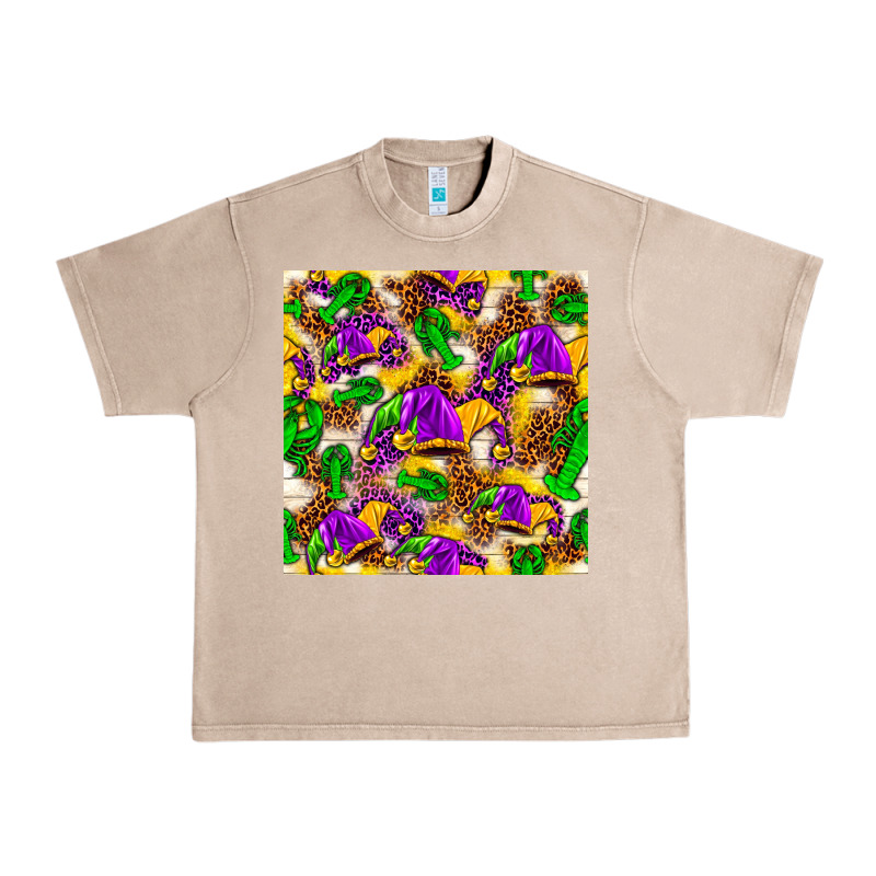 Mardi Gras Jester Had And Crawfish With Leopard Pa Urban Heavy Tee by HowdyJamesFarm | Teevron