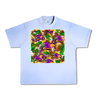 Grape Ice Mardi Gras jester had and crawfish with leopard pa Urban Heavy Tee - HowdyJamesFarm