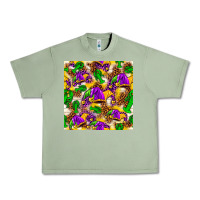 Oil Green Mardi Gras jester had and crawfish with leopard pa Urban Heavy Tee - HowdyJamesFarm