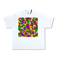White Mardi Gras jester had and crawfish with leopard pa Urban Heavy Tee - HowdyJamesFarm