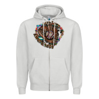 Dove Grey Autism Awareness Baseball Zipper Hoodie - CowhideDigitalArt