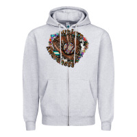 Heather Grey Autism Awareness Baseball Zipper Hoodie - CowhideDigitalArt