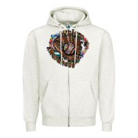 Oatmeal Heather Autism Awareness Baseball Zipper Hoodie - CowhideDigitalArt