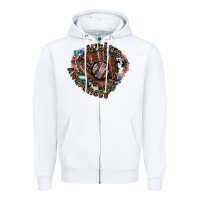 White Autism Awareness Baseball Zipper Hoodie - CowhideDigitalArt