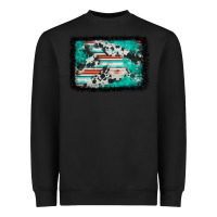 Black western serape cowhide turquoise glitter Heavyweight Sweatshirt - FaDigitalArtStudio