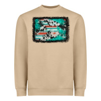 Mushroom western serape cowhide turquoise glitter Heavyweight Sweatshirt - FaDigitalArtStudio
