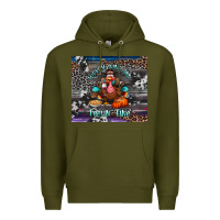 Army Green turkey wine and feelin fine tumbler Premium Hoodie - BundleAndBundleShop