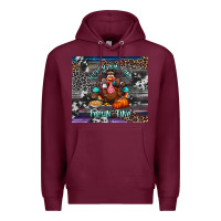 Burgundy turkey wine and feelin fine tumbler Premium Hoodie - BundleAndBundleShop