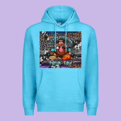 Turkey Wine And Feelin Fine Tumbler Premium Hoodie Designed By Bundleandbundleshop