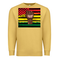 Antique Gold Juneteenth American flag Premium Sweatshirt - Artiststas