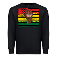 Black Juneteenth American flag Premium Sweatshirt - Artiststas